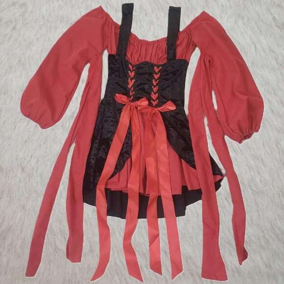 Leg Avenue Red and Black Mini Dress - Picture 3 of 16